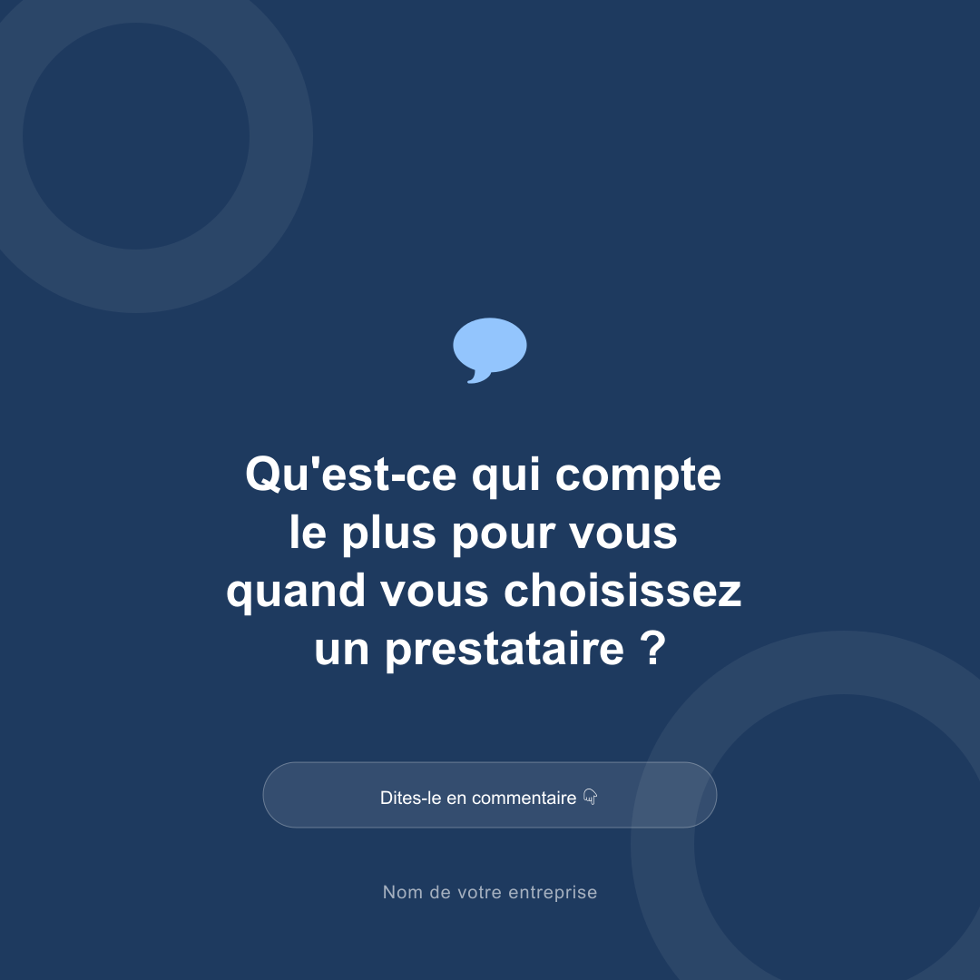 Question d'engagement - post Instagram