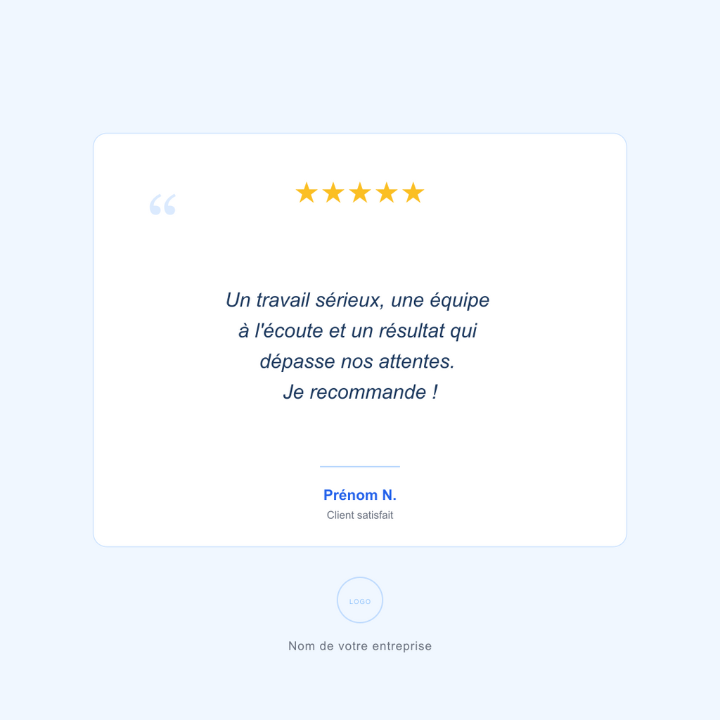Avis client - post Instagram