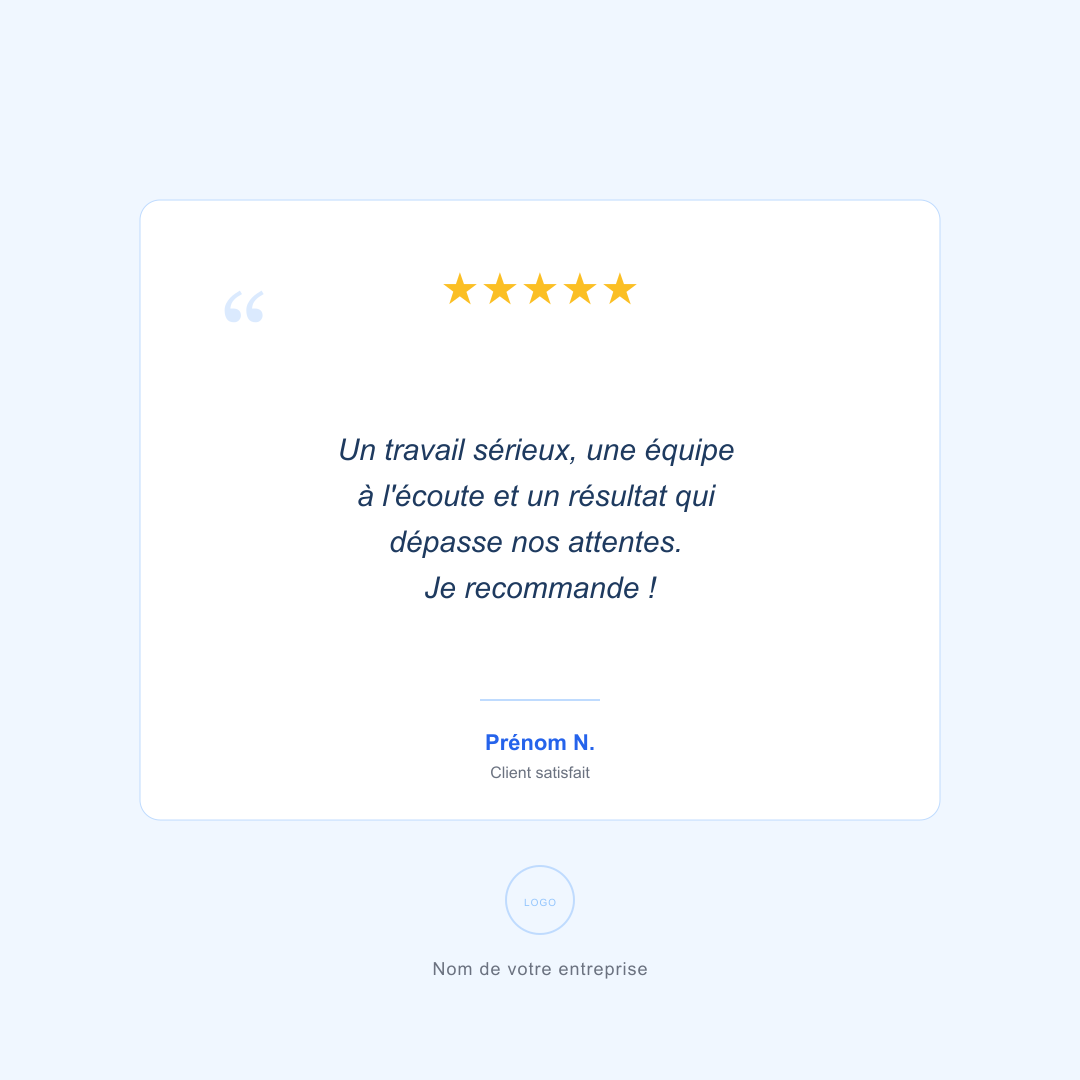Avis client - post Instagram