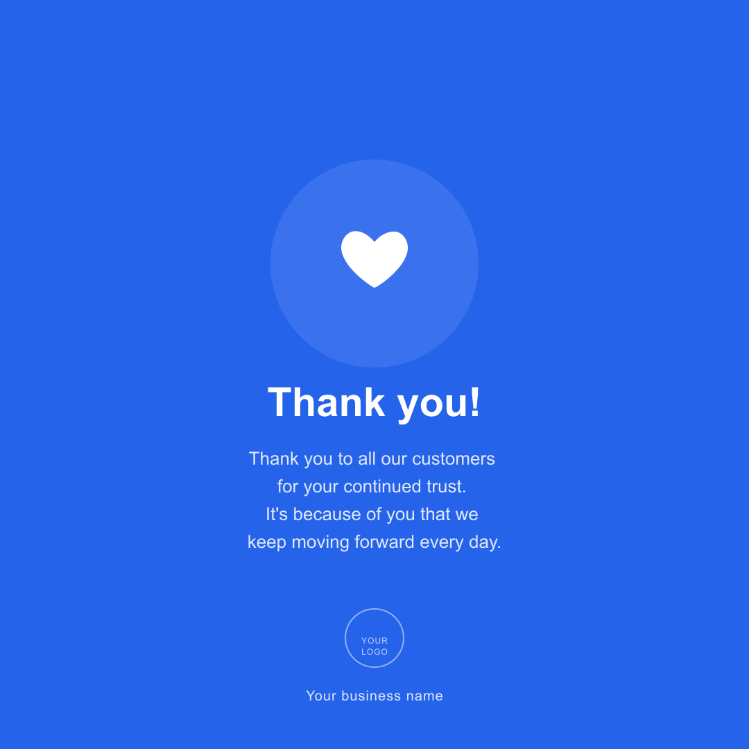Thank you - Instagram post