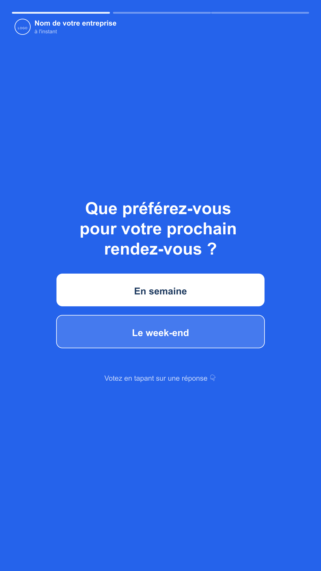 Sondage - story Instagram