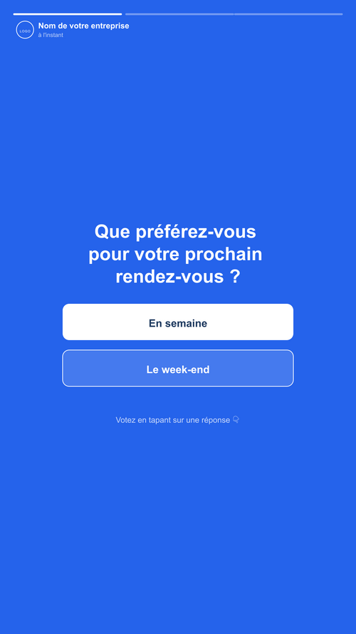 Sondage - story Instagram