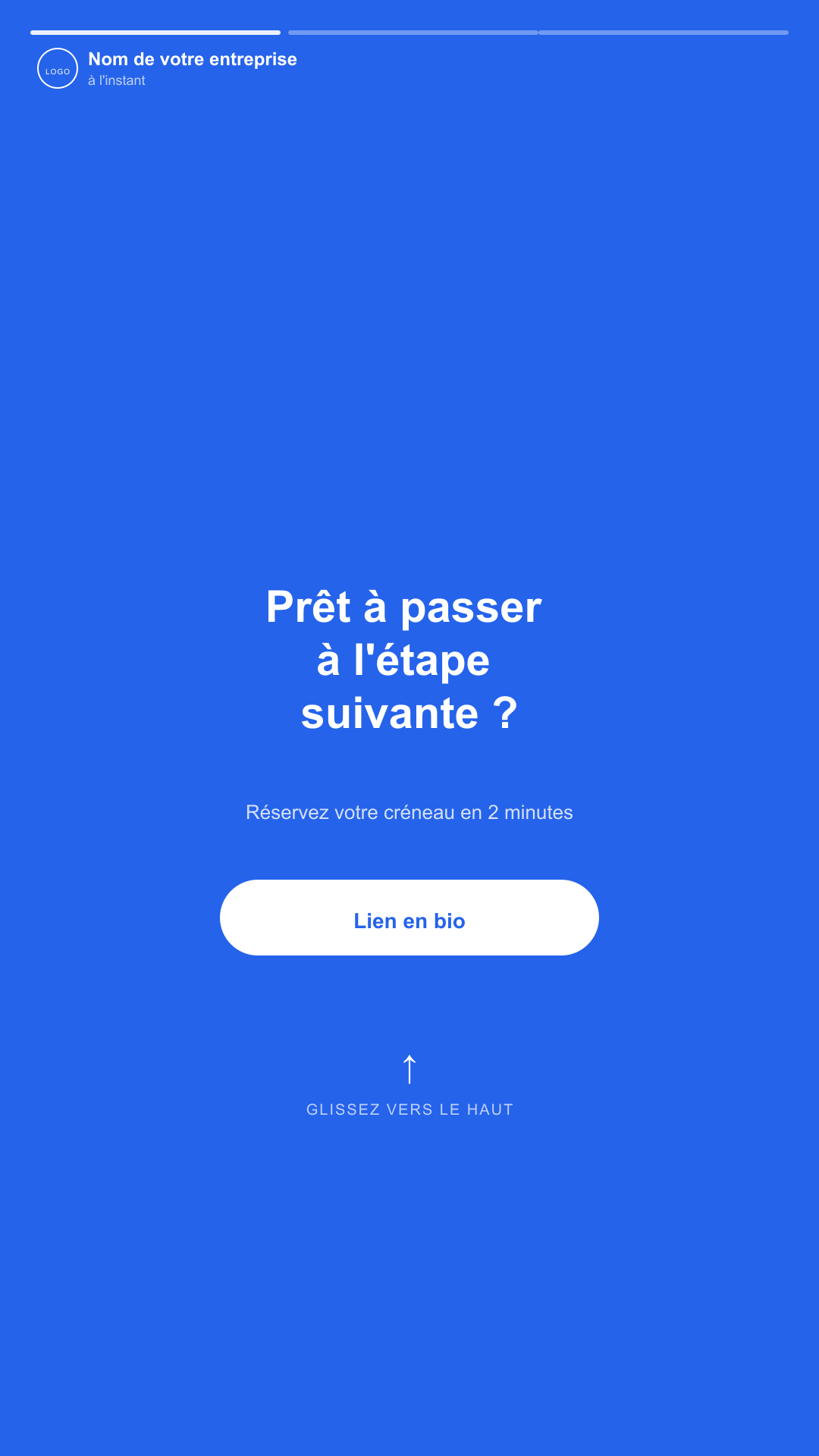 Lien en bio - story Instagram